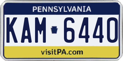 PA license plate KAM6440