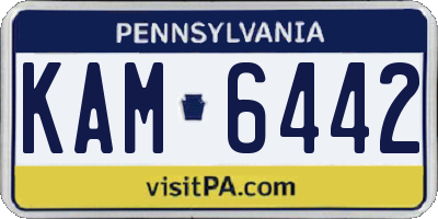 PA license plate KAM6442
