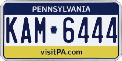 PA license plate KAM6444