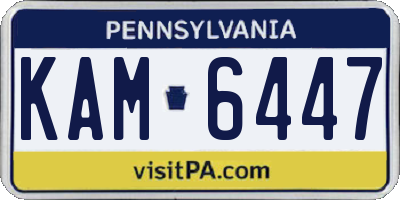 PA license plate KAM6447