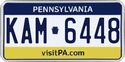 PA license plate KAM6448