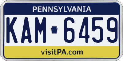 PA license plate KAM6459