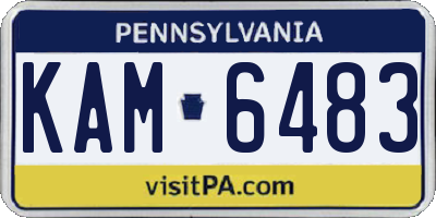 PA license plate KAM6483