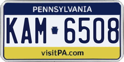 PA license plate KAM6508