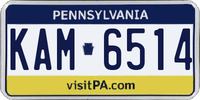PA license plate KAM6514