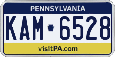 PA license plate KAM6528