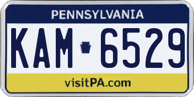 PA license plate KAM6529