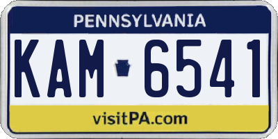PA license plate KAM6541