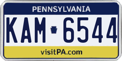PA license plate KAM6544