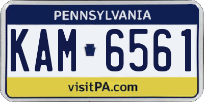 PA license plate KAM6561