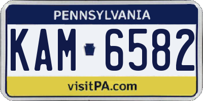 PA license plate KAM6582