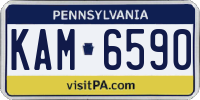 PA license plate KAM6590