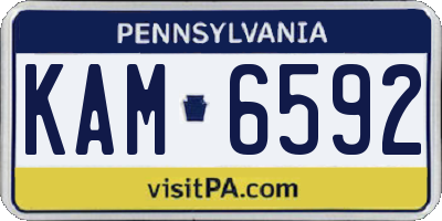 PA license plate KAM6592