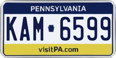 PA license plate KAM6599