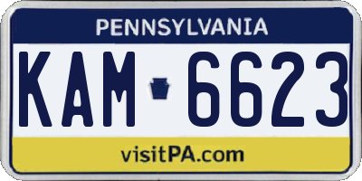 PA license plate KAM6623