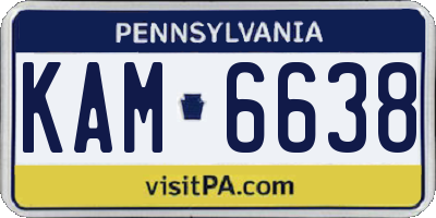 PA license plate KAM6638