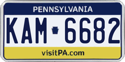 PA license plate KAM6682