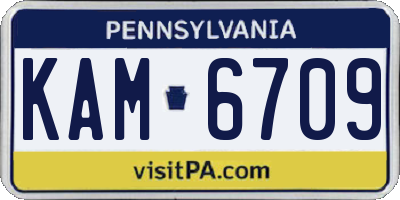 PA license plate KAM6709