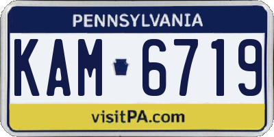 PA license plate KAM6719