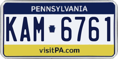 PA license plate KAM6761