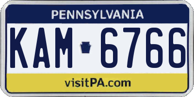 PA license plate KAM6766