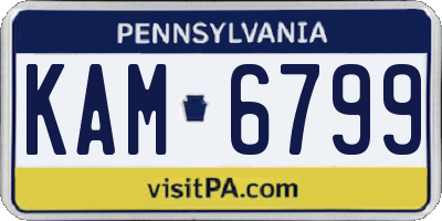 PA license plate KAM6799