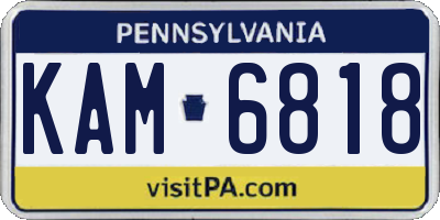 PA license plate KAM6818