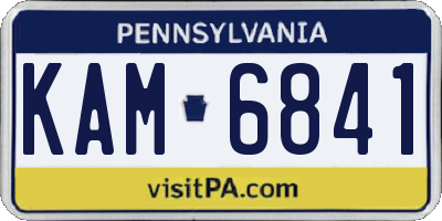 PA license plate KAM6841