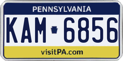 PA license plate KAM6856