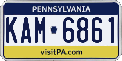 PA license plate KAM6861