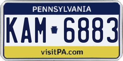 PA license plate KAM6883