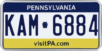 PA license plate KAM6884
