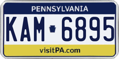 PA license plate KAM6895