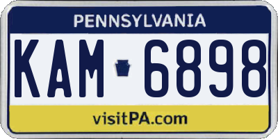PA license plate KAM6898