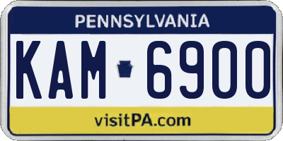 PA license plate KAM6900