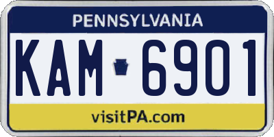 PA license plate KAM6901
