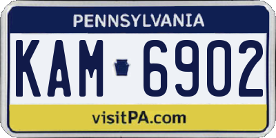 PA license plate KAM6902
