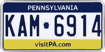 PA license plate KAM6914