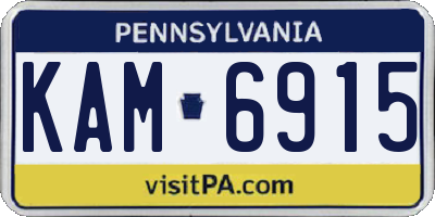 PA license plate KAM6915