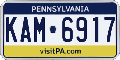 PA license plate KAM6917