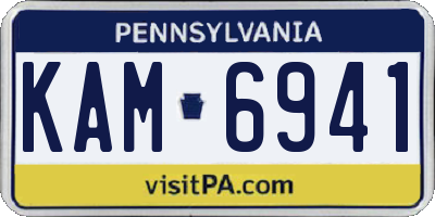PA license plate KAM6941