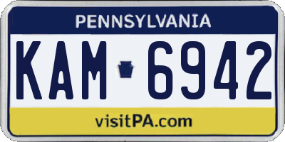 PA license plate KAM6942