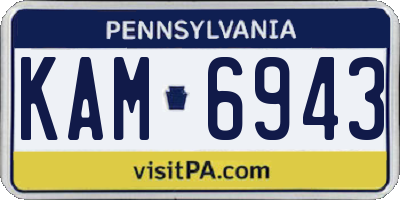 PA license plate KAM6943