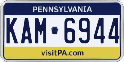 PA license plate KAM6944