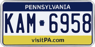 PA license plate KAM6958