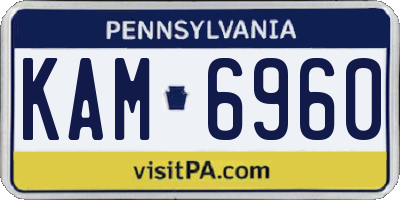 PA license plate KAM6960