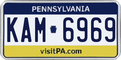 PA license plate KAM6969