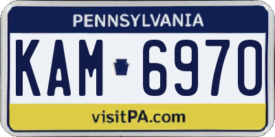 PA license plate KAM6970