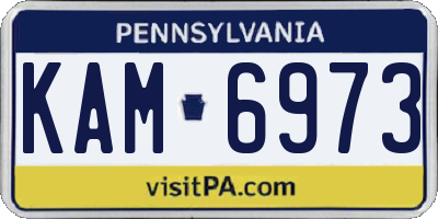 PA license plate KAM6973