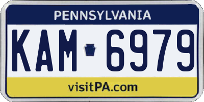 PA license plate KAM6979